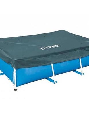 Тент для каркасного бассейна 300*200см intex 28038 синий top shop ua_