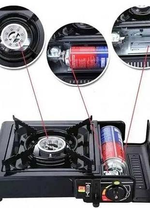 Горелка газовая туристическая portable gas stove bdz-155-а в коробке top shop ua_