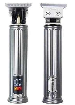 Машинка для стрижки волосся зі змінними насадками vgr v-078 сіра top shop ua_