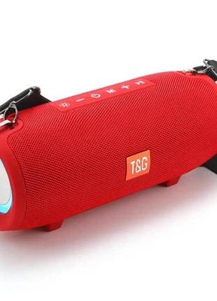 Колонка bluetooth c функцией speakerphone с радио tg322 красная top shop ua_