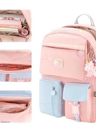 Рюкзак школьный на 1 отделение 33*13*43см с 72837 розовый top shop ua_