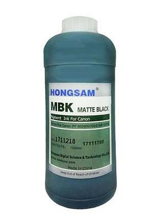 Пигментные чернила hongsam для плоттеров canon imageprograf ipf6xx/7xx/8xx, tm-200/300, matte black, 1000 мл