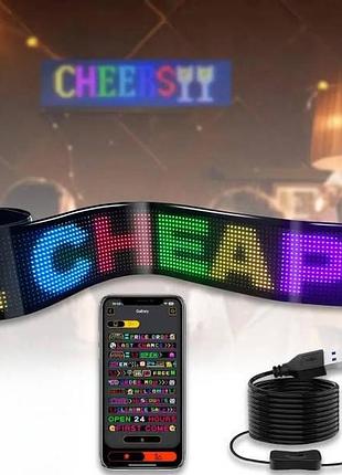 Гибкий экран led matrix pane app wi-fi rgb 120*595мм top shop ua_