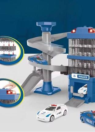 Набор игровой трек-автопарковка полиция см 559-33 синий top shop ua_