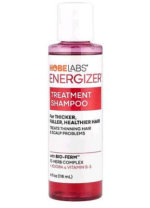 Hobe labs, energizer, лікувальний шампунь із жожоба та вітаміном b5, 118 мл (4 рідк. унції)