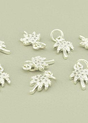 117168 кулон фианит 13х8мм.(родий)