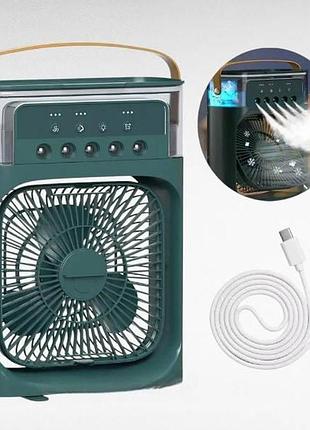 Вентилятор настольный с увлажнением и подсветкой от usb 500ml зеленый top shop ua_