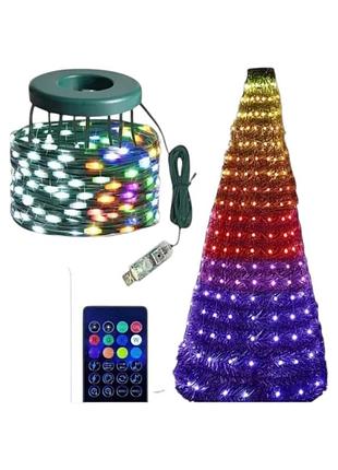 Гірлянда хвіст кільцева на ялинку 10 * 2,5 м smart 250 led зелена, мультиколор top shop ua_