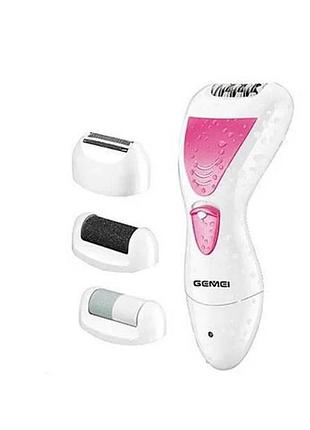 Женский эпилятор бритва gemei gm-7006 4 в 1 белый top shop ua_
