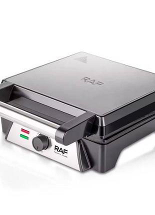Вафельница для панкейков с антипригарным покрытием 1600вт sandwich machine r.2520 raf черная top shop ua_
