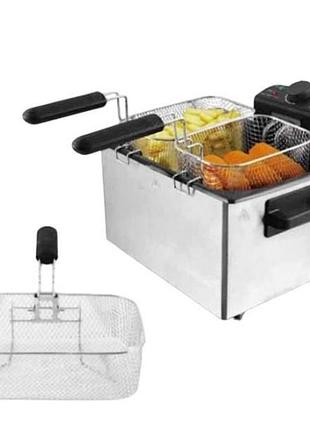 Электрофритюрница 5л 2100вт sokany wj-801 серая с черным top shop ua_