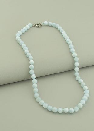 111573 бусы аквамарин 45 см.