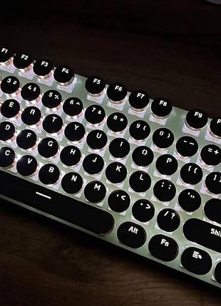 Клавиатура механическая проводная typewriter mechanical keyboard белая top shop ua_