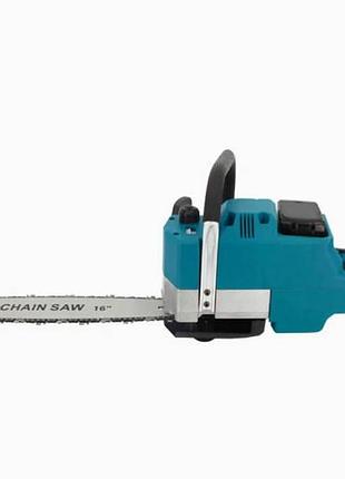 Пила ланцюгова акумуляторна + 2 акумулятори 16" electric saw блакитна top shop ua_