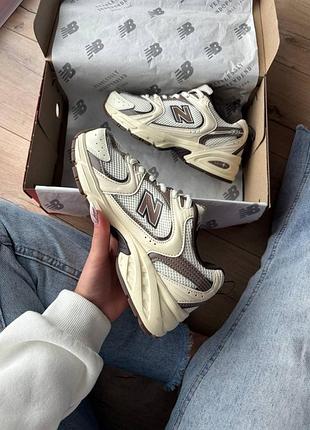 Кроссовки женские new balance 530 "white/brown"