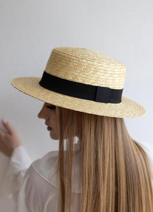 Соломяний капелюх канотьє літній d.hats поля 7 см