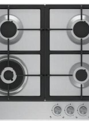 Варочная поверхность beko hiaw64225sx газовая, 60см, чугун, нерж