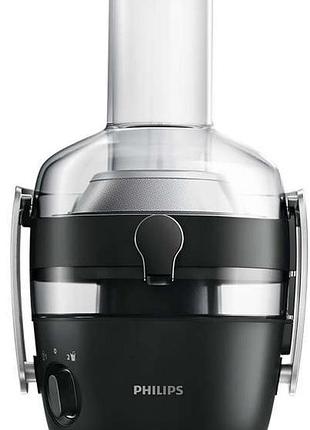 Соковитискач philips hr1919/70 avance collection відцентрований 1000вт, чаша-1л, жмих-2.1л, жолоб на ціле яблуко, пластик, чорний