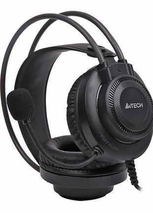 Наушники a4-tech fh200u (grey) usb с микрофоном, fstyler usb stereo headphone, серый