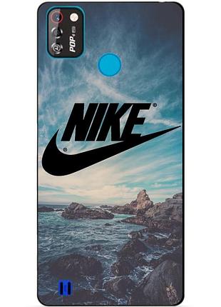 Силіконовий бампер чохол для tecno pop 4 pro з малюнком nike
