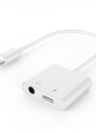 Адаптер cablexpert a-cm-3.5fp-01, usb-c - стерео-аудио 3.5 mm + usb-c (живлення) (cdla)