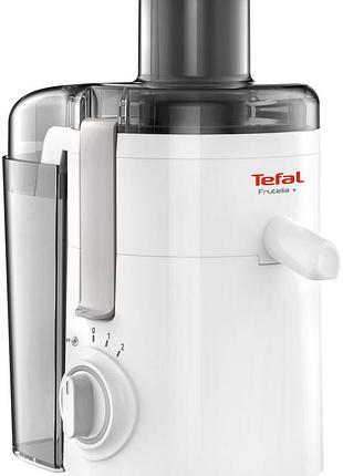 Соковыжималка tefal ze370138 frutelia + центробежная 350вт, чаша-0.95л, жмых-0.5л, пластик, бело-серый