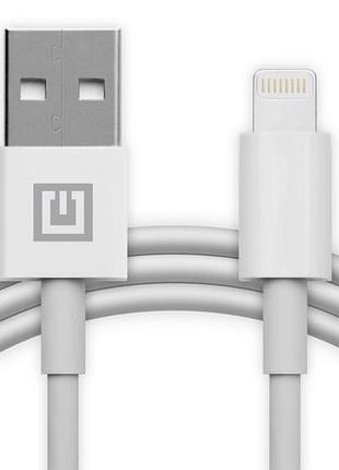 Кабель real-el mfi usb a - lightning tpe 1m бiлий