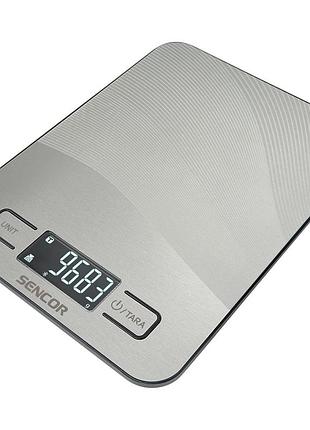 Весы sencor sks8080 кухонные, 10кг, подключение к смарфтону, aaax2, серый