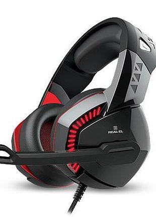 Наушники real-el gdx-7800 игровые с микрофоном usb