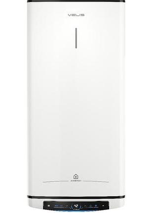 Водонагреватель электр. ariston 3100910 плоский слим velis pro dry wifi 100 eu, 100л, 2*1,5квт, сух тен, ун. монтаж, электр.