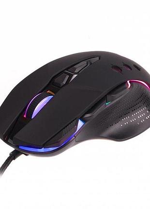 Мышь проводная игровая maxxter mcg-9b-i825, instant 825, 9 кнопок, 12800 dpi, rgb, usb, черная