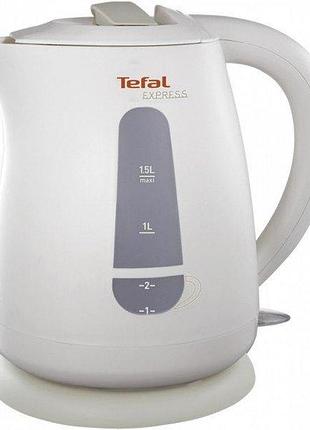 Электрочайник tefal ko299130 express 1.5л, пластик, белый