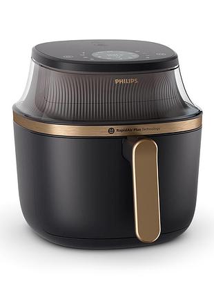 Мультипечь philips na332/00 ovi series 3000, 1700вт, чаша-6.2л, сенсорное управл., 12 авто. программ, пластик, чорний
