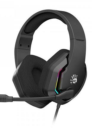 Гарнитура игровая bloody g260p (black), подсветка 7 цветов, 3.5 jack
