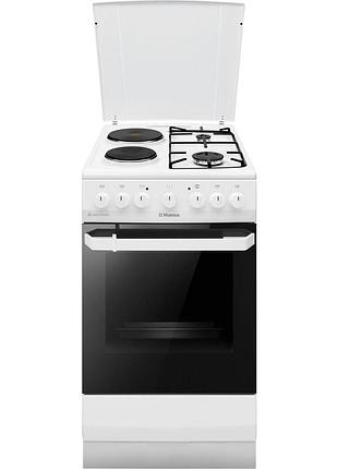 Плита с комби. вар. пов. hansa fcmw59119, 50х60см, 65л, эмаль, газ контр., белый