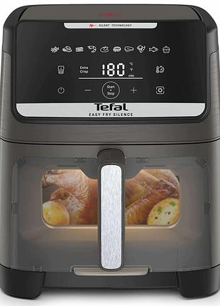 Мультипечь tefal ey846he0 easy fry silence xxl, 1800вт, чаша-7л, сенсорное управл., пластик, темно-серый