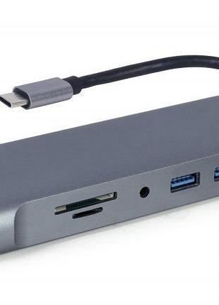 Адаптер cablexpert a-cm-combo7-01, usb type-c 7-в-1