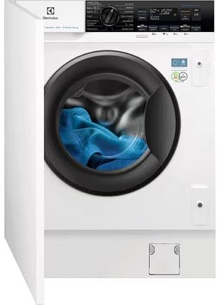 Прально-сушильна машина electrolux ew7wn368sui вбудована фронтальна, 8(4)кг, 1600, d, 54см, дисплей, пара, інвертор, білий