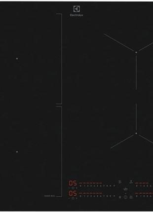 Варочная поверхность electrolux eis62453it индукционная, 60см, расширенная зона, датчик кипения, hob2hood, черный мат.