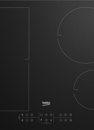 Варочная поверхность beko hii64200fmt индукционная, 60см, расширенная зона, черный