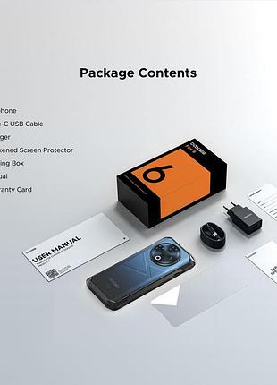 Смартфон doogee 6923740234303 fire 6 6.56" 6/256гб, 2sim, 10400ма•ч, черный (с тепловизором) 3