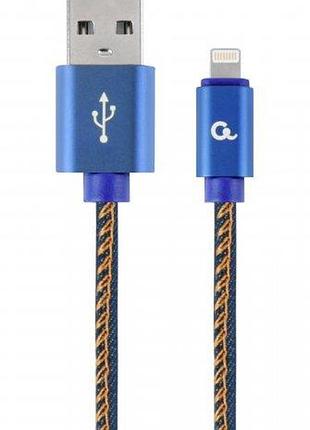 Кабель cablexpert cc-usb2j-amlm-2m-bl, usb 2.0 а-папа/lightning, 2.0м.