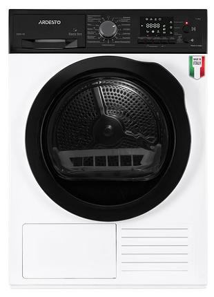 Сушильна машина ardesto dmi-8i тепловий насос bianco vero, 8кг, a+++, 63см, дисплей, інвертор, підсвіч.барабана, білий