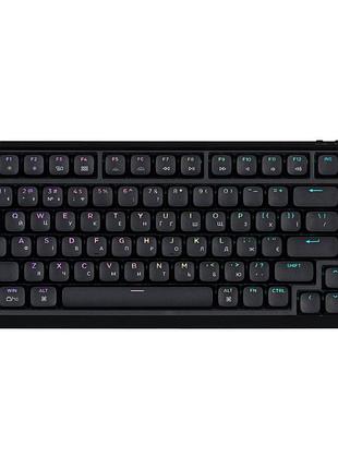 Клавіатура механічна keychron j1-h1-ua j1 82key, k pro red, wl/bt/usb-a, qmk, hot-swap, en/ukr, rgb, чорний