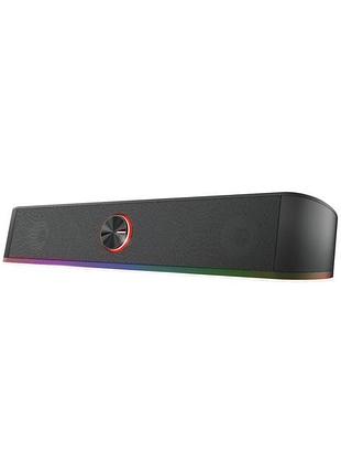 Акустическая система trust 24007_trust gxt 619 thorne саундбар, usb/aux, rgb, черный