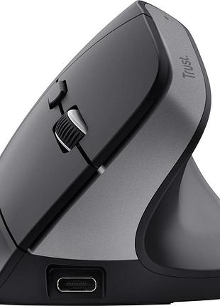 Мышь trust 25146_trust bayo + ergonomic, bt/wl/usb-a, черный