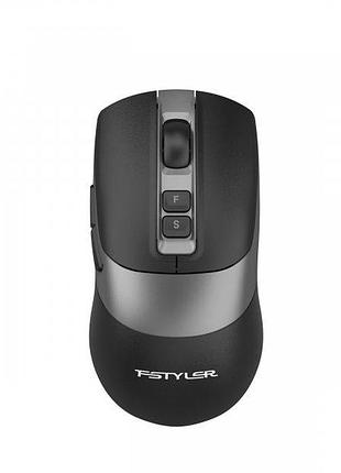 Мышь беспроводная бесшумная a4tech fb50cs plus (black) fstyler, bluetooth / 2.4 ггц, встроенный аккумулятор, 3200dpi, цвет черный