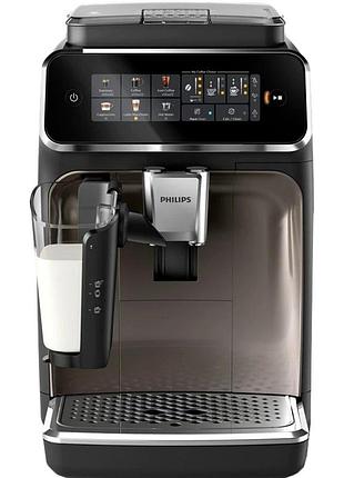 Кавомашина philips ep3347/90 series 3300 1.8л, зерно + мелена, автомат.капучинатор, дисплей, авторецептів - 6, чорний