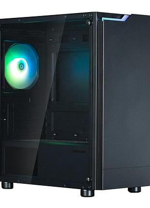 Корпус zalman t4plus t4 plus без бж, 2xusb3.0, 1xusb2.0, 1x120мм argb, vga 320мм, lcs ready, tg side panel, matx, чорний