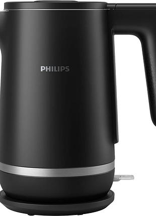 Электрочайник philips hd9395/90 double walled kettle, 1.7л, strix, с двойными стенками, strix, черный